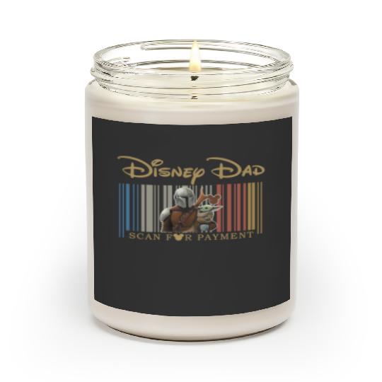 Disney Dadalorian Dad Scan For Payment, Funny Disney Dad Scented Candles