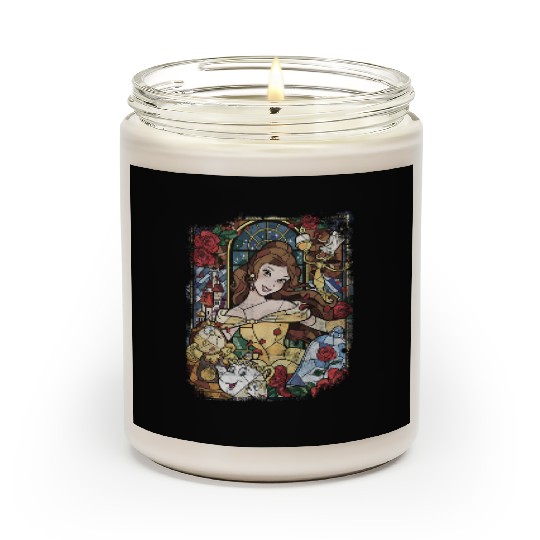Retro Disney Belle Princess Watercolor Scented Candles