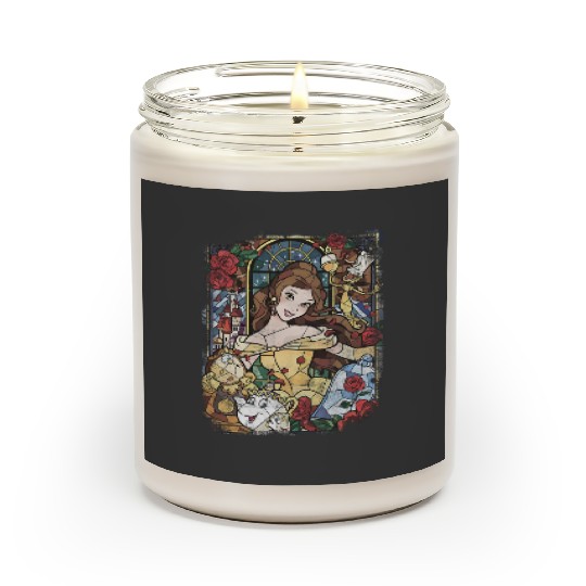 Retro Disney Belle Princess Watercolor Scented Candles