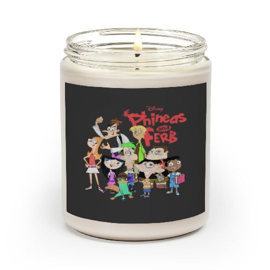 Discover Disney Phineas And Ferb The Group Logo Scented Candles