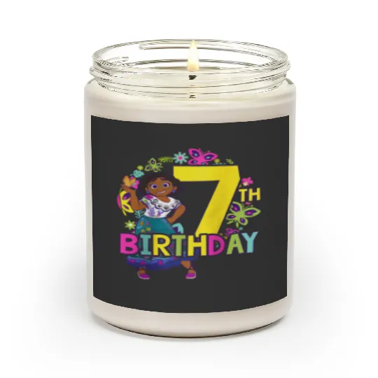 Disney Encanto Maribel 7th Birthday Floral Smile Portrait Raglan Baseball Scented Candles