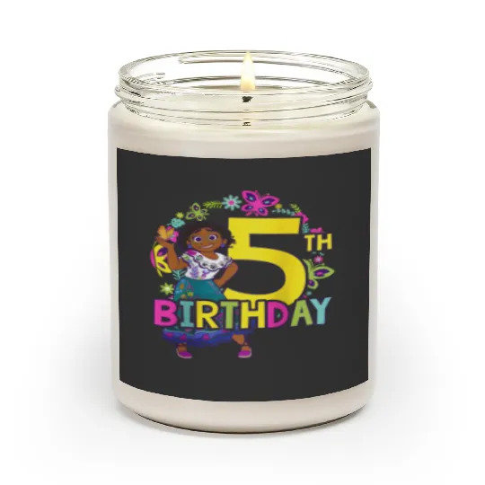 Disney Encanto Maribel 5th Birthday Smile Floral Portrait Raglan Baseball Scented Candles