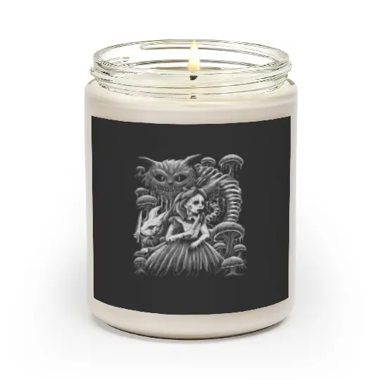 Alice in Murderland Scented Candles | Gothic Alice in Wonderland Scented Candles | Goth Disney Princess | Goth Cottagecore Clothing | Unisex Horror Scented Candles
