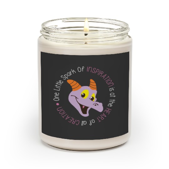 Disney Epcot Scented Candles, One Little Spark of Inspiration Scented Candles, Figment Scented Candles, Dragon Scented Candles, Disney Magic Kingdom Scented Candles, Disney World Scented Candles