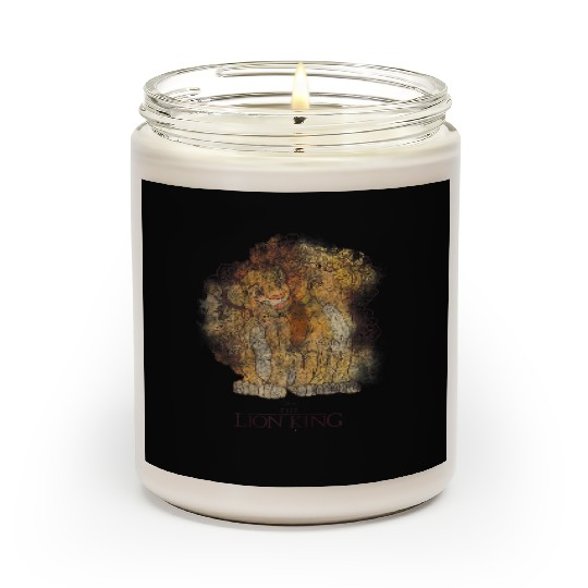 Disney Lion King Simba And Nala Watercolor Graphic Scented Candles