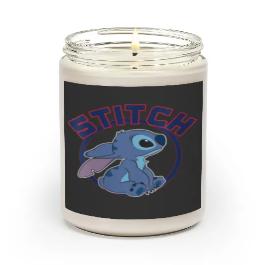 Womens Disney Lilo Stitch Cute Stitch Profile Big Chest Circle V2 Scented Candles