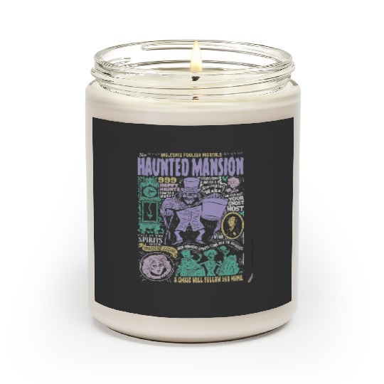 Vintage Retro The Haunted Mansion Disneyland Halloween Spooky Month Spooky Season Scented Candles