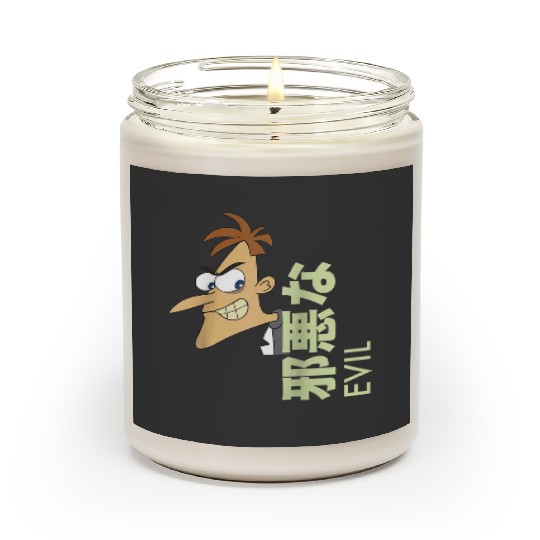 Disneys Phineas And Ferb Dr Doofenshmirtz Evil Kanji Logo Scented Candles
