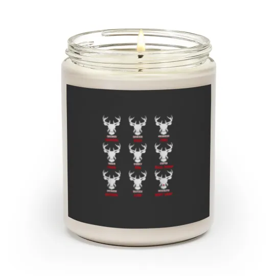 Discover Funny Deer Hunting Santa Reindeer Hunter Christmas Gift Scented Candles