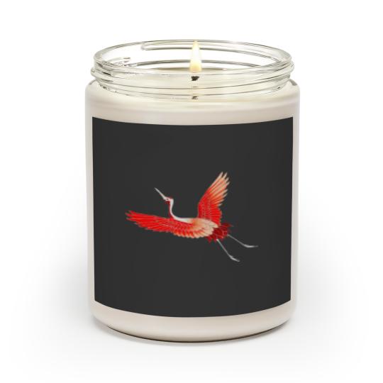 Discover Vintage Japanese Art Crane Bird Painting Watanabe Seitei Scented Candles