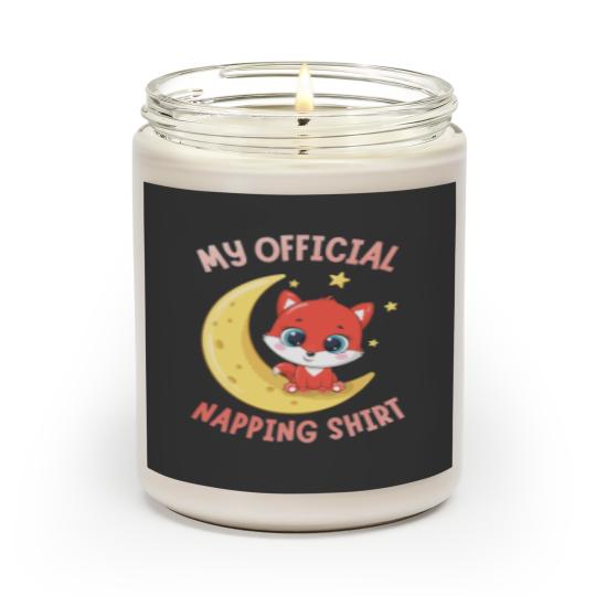 Discover A Cute Fox On The Moon Getting Ready For Napping Toddlers Scented Candles