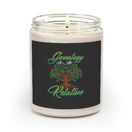 Discover funny Genealogy ancestry gift for genealogist students Scented Candles