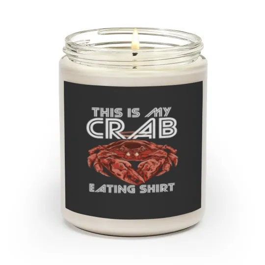 Crab Eating Crawfish Seafood Funny Lobster Scented Candles