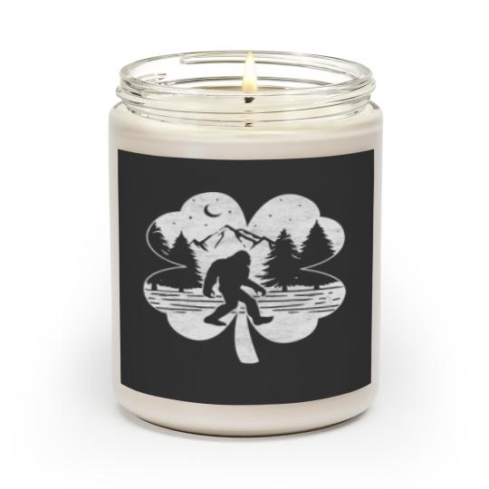 Discover St Patricks Day Bigfoot Irish Sasquatch Saint Paddy's Irish Trends Gift Scented Candles