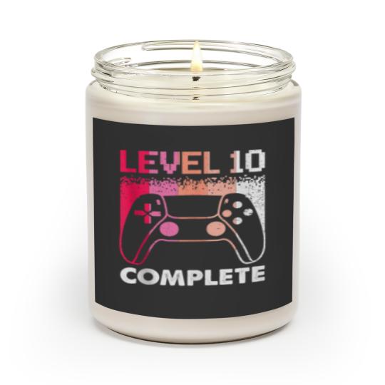 Discover Level 10 Complete Funny Gamer Girl 10th Wedding Anniversary  Gifts Scented Candles