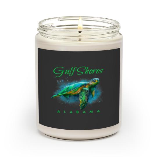 Discover Gulf Shores Albm Watercolor Sea Turtle Scented Candles