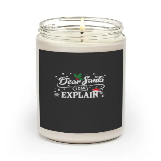 Dear Santa I Can Explain Funny Christmas Scented Candles