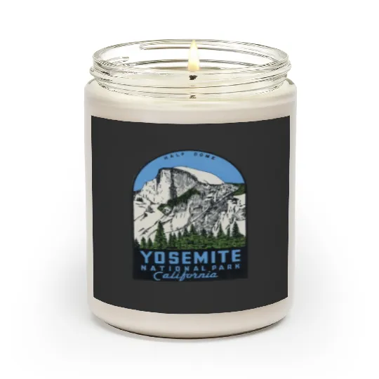 Discover Yosemite National Park Californias - Half Dome Vintage Decal Scented Candles