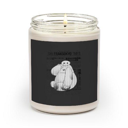  Womens disneys Big Hero 6 San Fransokyo Times Baymax Vintage News Gifts Scented Candles