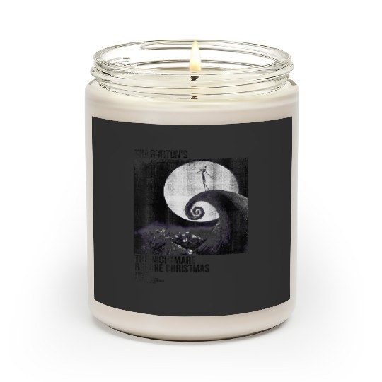 disneys Nightmare Before Christmas Movie Poster Ink Rolled Scented Candles