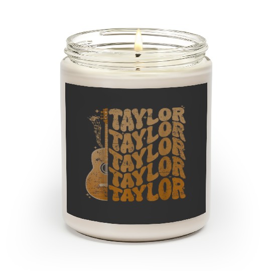 Discover Taylor First Name I Love Taylor Girl Groovy 80's Vintage Gifts  Scented Candles