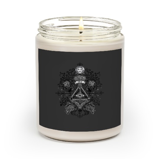 The Haunted Mansion 1313 disneysland Dr All Seeing Eye Symbol Raglan Scented Candles