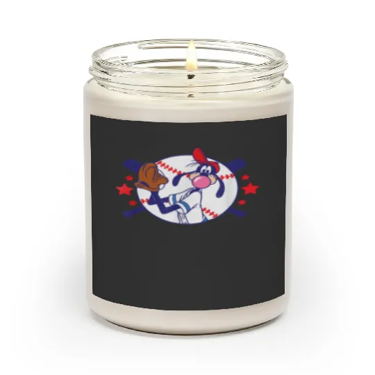 Discover Disney Goofy Baseball Pitcher Bubble Gum Distres Scented Candles