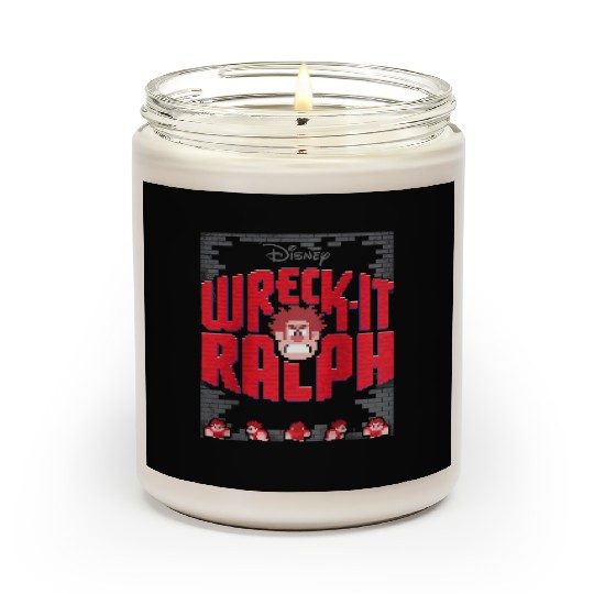 disneys Wreck it Ralph Wrecked Brick Wall Video Game Sprites Raglan Scented Candles
