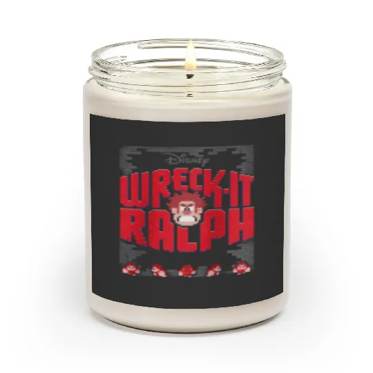 disneys Wreck it Ralph Wrecked Brick Wall Video Game Sprites Raglan Scented Candles