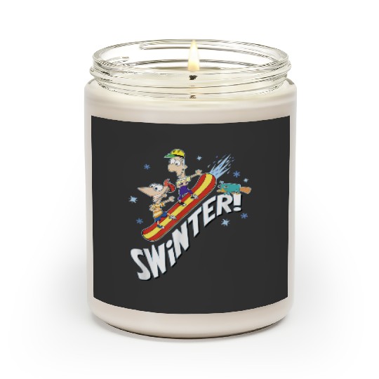 disneys Phineas And Ferb Swinter Snowboarding Shot Scented Candles