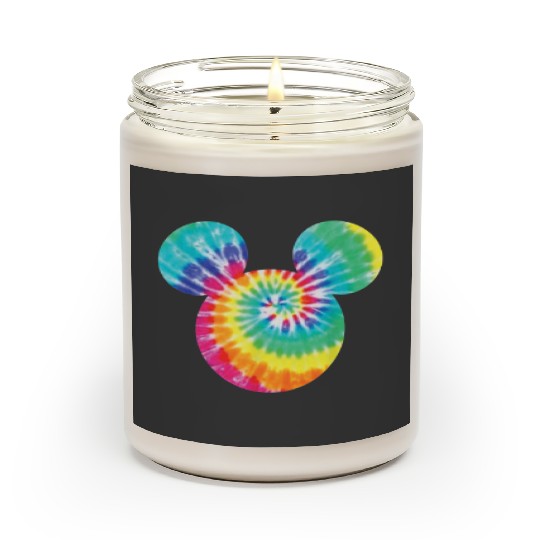 Disney Mickey Mouse Icon Rainbow Tie Dye Short S Scented Candles