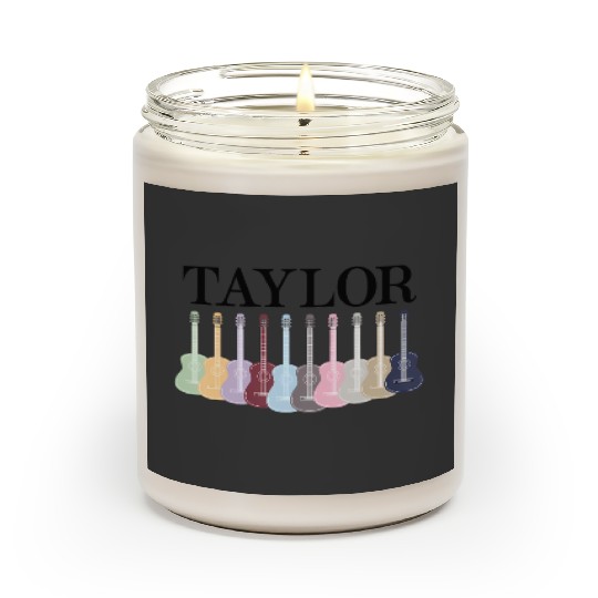 Discover Taylor name personalized i love Taylor girl groovy 70's t Scented Candles
