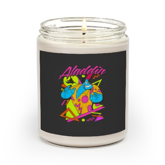 Disney Aladdin Genie Retro Abstract 90s Print Graphic Scented Candles