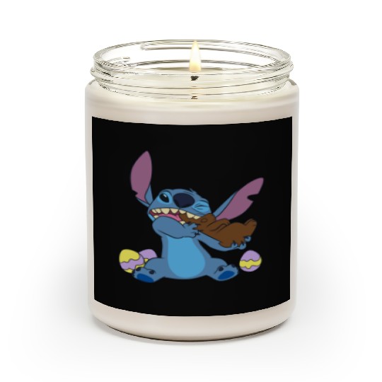 Disney Stitch Eats Chocolate Bunny Easter Scented Candles