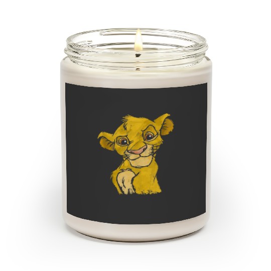 Disney Lion King Young Simba Smiling Portrait Sketch Scented Candles