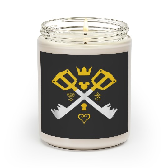 Disneys Kingdom Hearts Iconic Symbols Cross Keyblades Poster Scented Candles