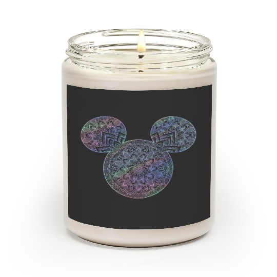 Disneyss Mickey Classic Holograph Neon Mandala Fill Ears Scented Candles