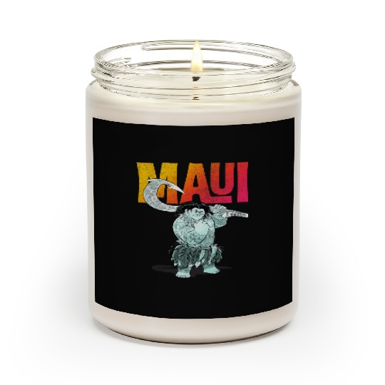 Disney Moana Maui Gradient Text Tough Pose Portr Scented Candles