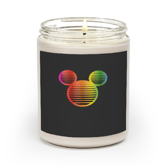 Disney Mickey Mouse Icon Gradient Rainbow Scented Candles