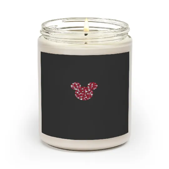 Disney Mickey Mouse Icon Pink Hearts Valentines Day Scented Candles