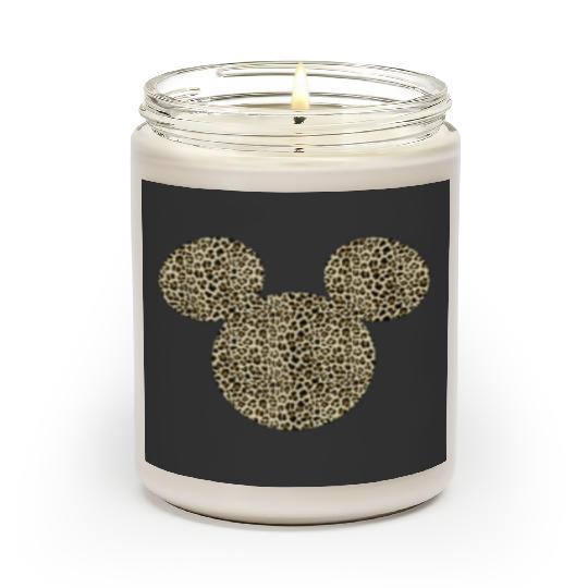 Disneyss Mickey And Friends Cheetah Print Mickey Ears Poster Scented Candles