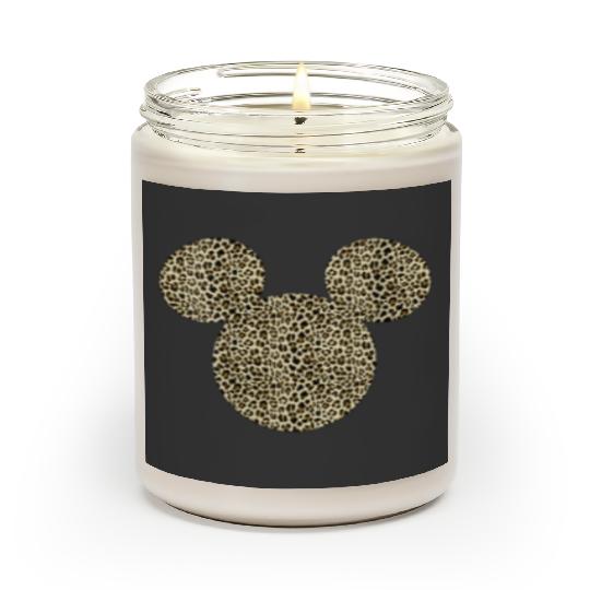 Disneyss Mickey And Friends Cheetah Print Mickey Ears Poster Scented Candles
