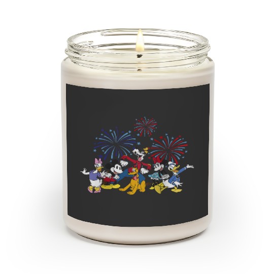 Disneyss Mickey Classic 4th Of July Vintage Fireworks Crew Scented Candles