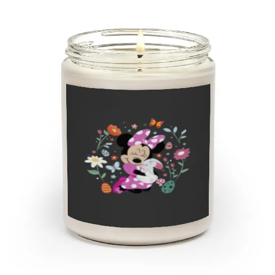 Disney Minnie Mouse Easter Spring Wildflower Bunny Hug Scented Candles