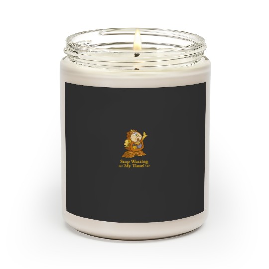 Disney Beauty and the Beast Cogsworth Stop Wasting My Time Scented Candles