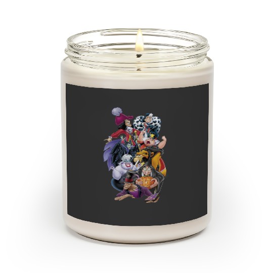 Disney Villains Classic Epic Group Shot Big Chest Portrait Scented Candles