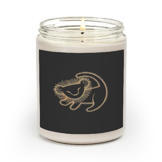 Disney Lion King Simba Gold Cave Painting Graphic Scented Candles