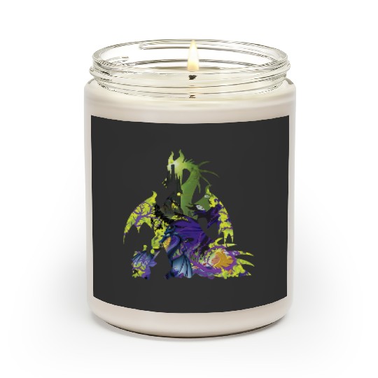 Disney Sleeping Beauty Maleficent Dragon Silhouette Scented Candles