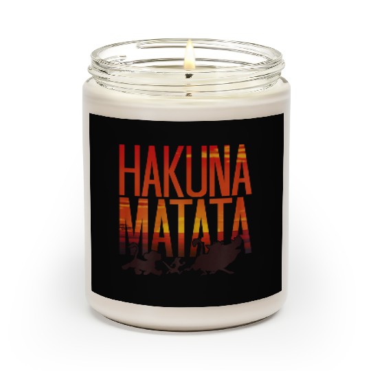 Disneyss The Lion King Hakuna Matata Sunset Group Shot Shadows Scented Candles