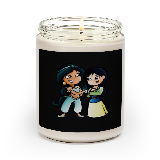 Oolong Tea Sticker: Disney Mulan Anime Mushu, Mulan and Mushu Scented Candles